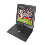 MiziView 14 Inch Portable CD DVD Player with 270°HD Screen, Supports CD/DVD/SD Card/USB, 6 Hours Built-in Rechargeable Battery-Black