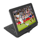 MiziView 14 Inch Portable CD DVD Player with 270°HD Screen, Supports CD/DVD/SD Card/USB, 6 Hours Built-in Rechargeable Battery-Black