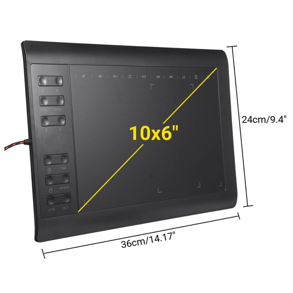 KanvaLine Large Digital Drawing Art Tablet Sketch Pad With Pen