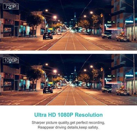 Front and Rear Dash Cam 1080p Grey Full HD Car Dash Camera Front and Rear