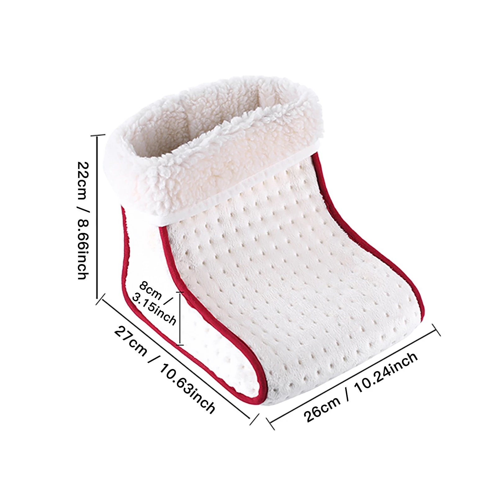 5 Modes Heated Electric Foot Warmer Size