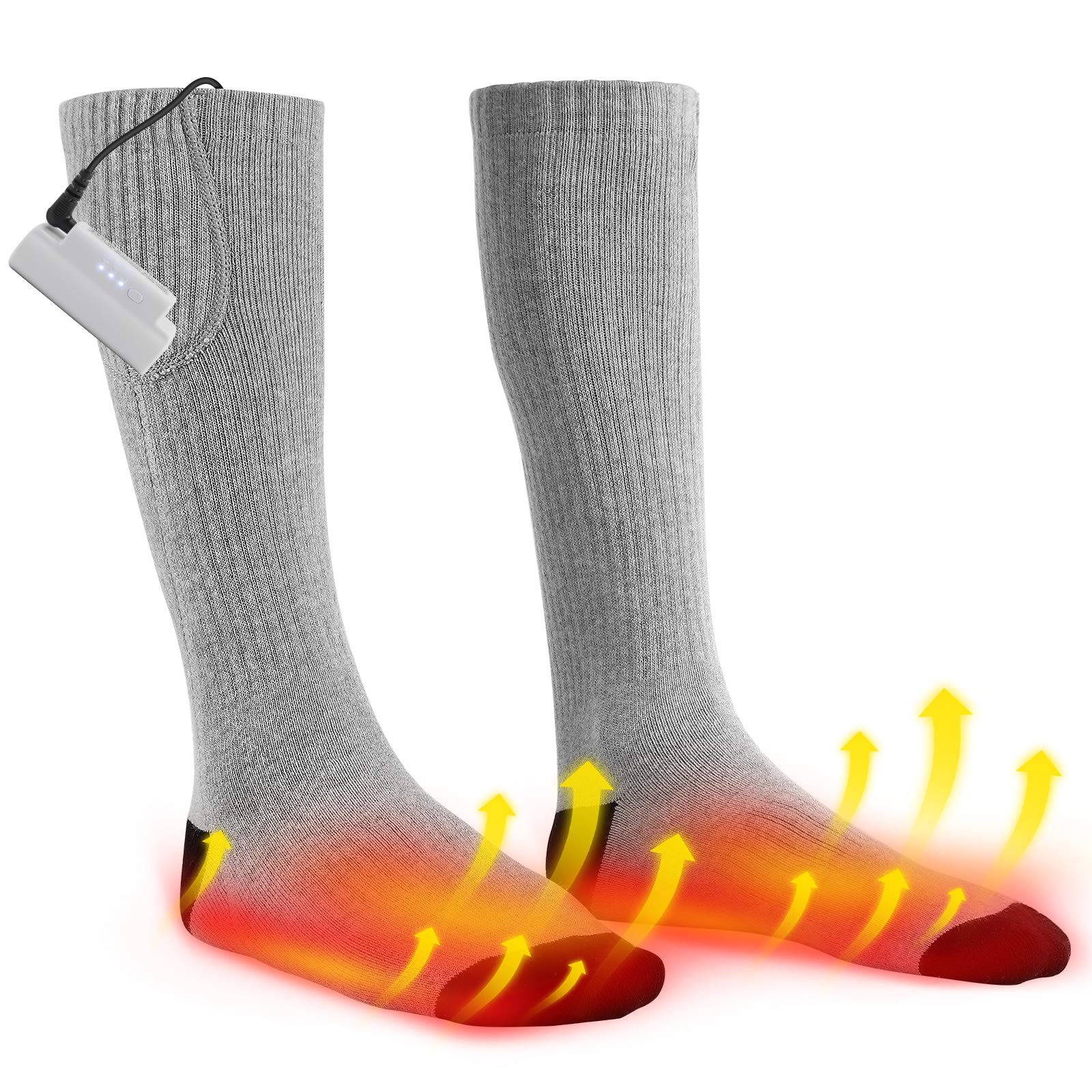 MareeTuzz All-Day Warmth Heated Socks - Full Sole Warming,  One-Size-Fits-All, Waterproof and Washable, Alleviates Muscle Pain and  Arthritis, Rechargeable with 3 Heating Modes, Long-Lasting Warmth and  Comfort - TruTronica