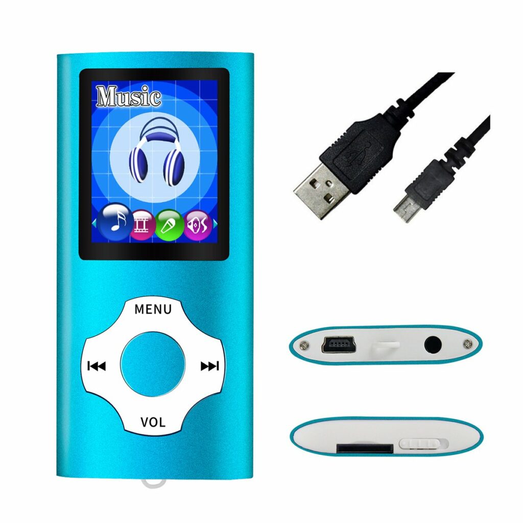 JustTunes 1.8Inch Digital LCD Screen with Mini USB Port, FM Radio, and