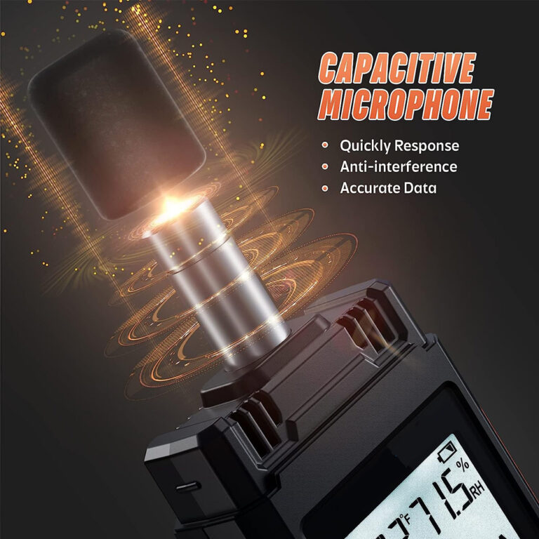 SonicPulse Decibel Meter with Large Backlit Screen and Precise