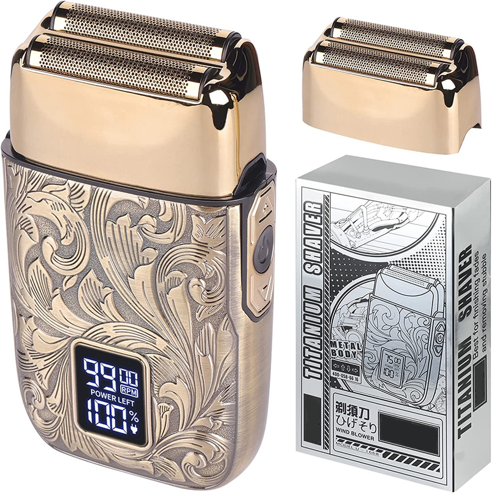 GleamShave 3Speed Electric Foil Razor for Men Double Foil, Close