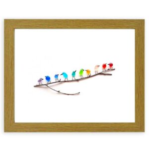 10 Birds (Frame Size: 10" x 8")