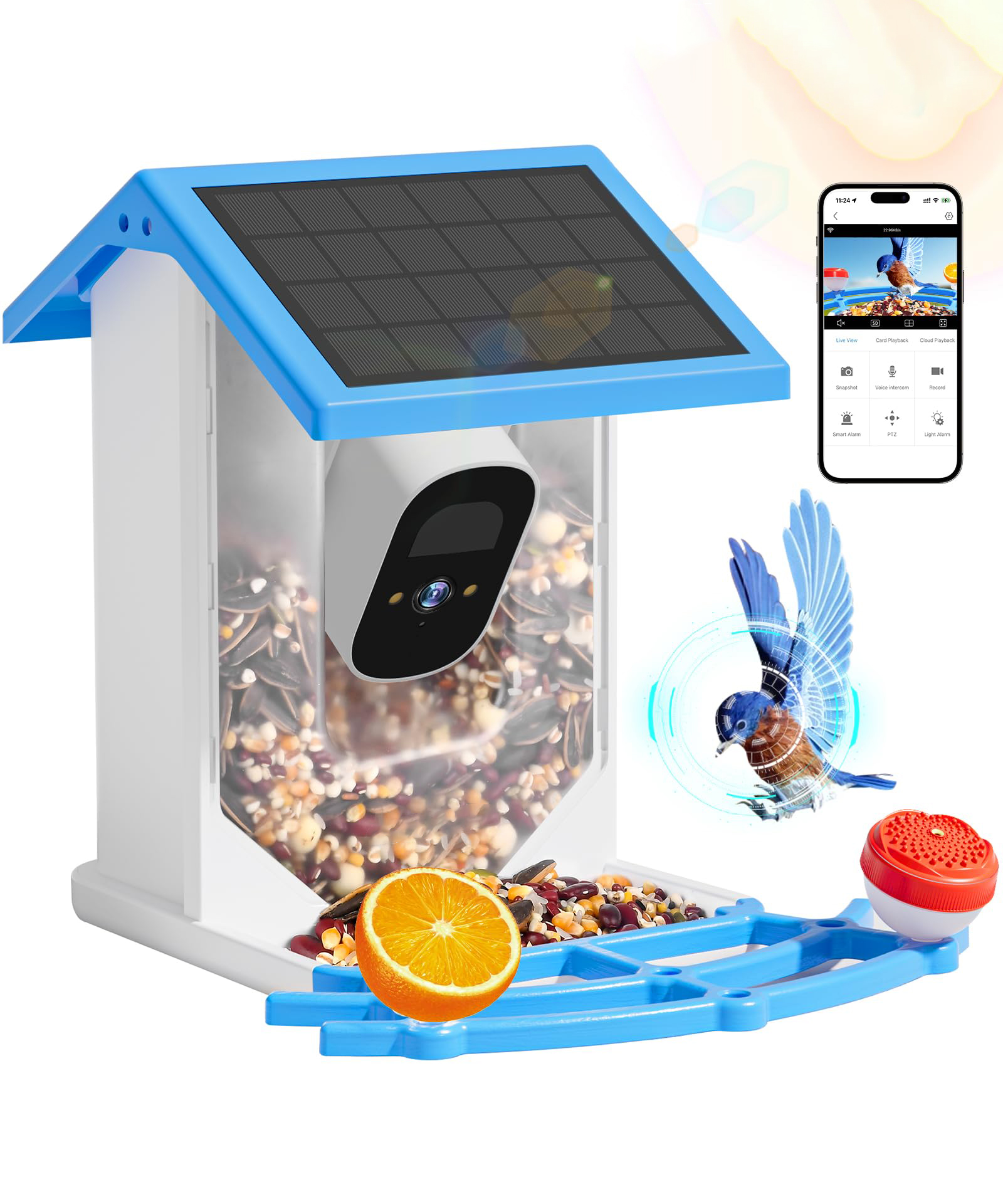 ChirpPeek Smart Bird Feeder with Solar-Powered 4K AI Camera - Get Up ...