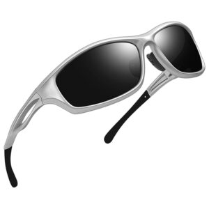 Silver Frame Black Lens