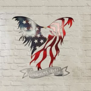 In God We Trust Eagle Flag