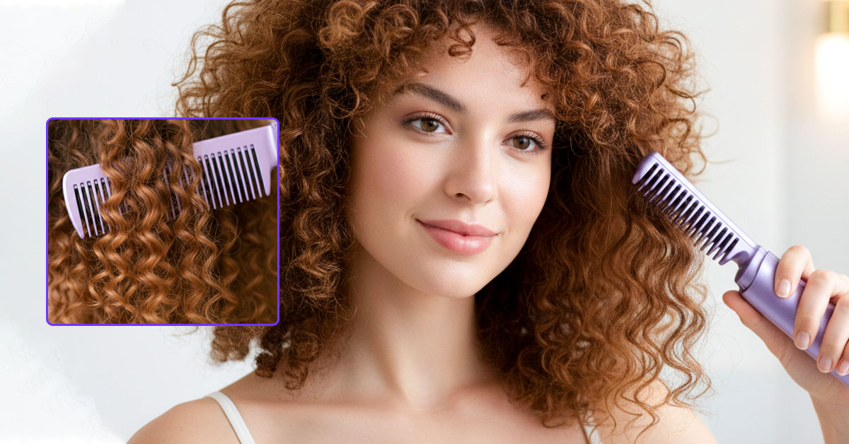 Wide-Tooth Comb Prevents Painful Hair Pulling