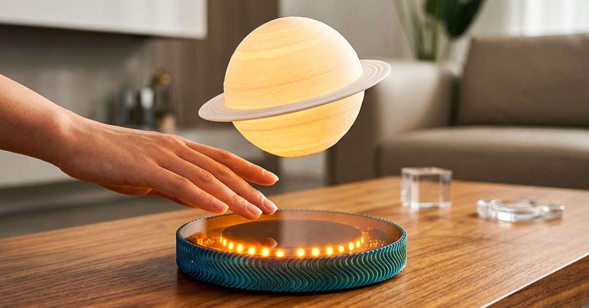 Rotates 360° Continuously Without Any Physical Support