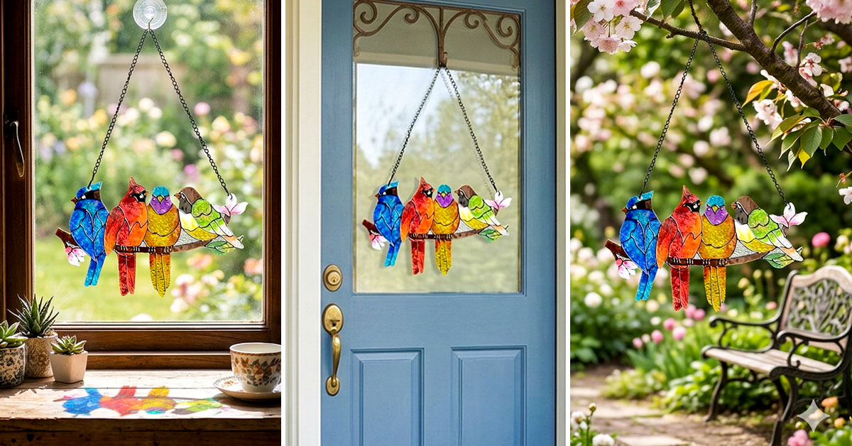 Hangs Easily in Windows, Doors, or Outdoors