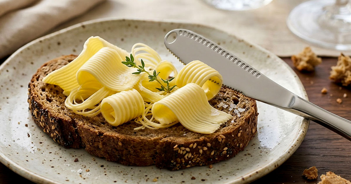 Curls Hard Cold Butter Into Fancy Ribbons