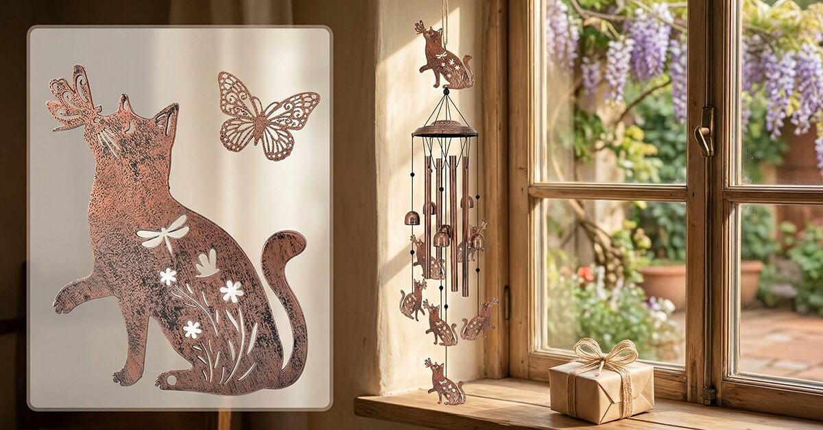 Butterfly Cat Design Symbolizes Grace, Luck, and Independence