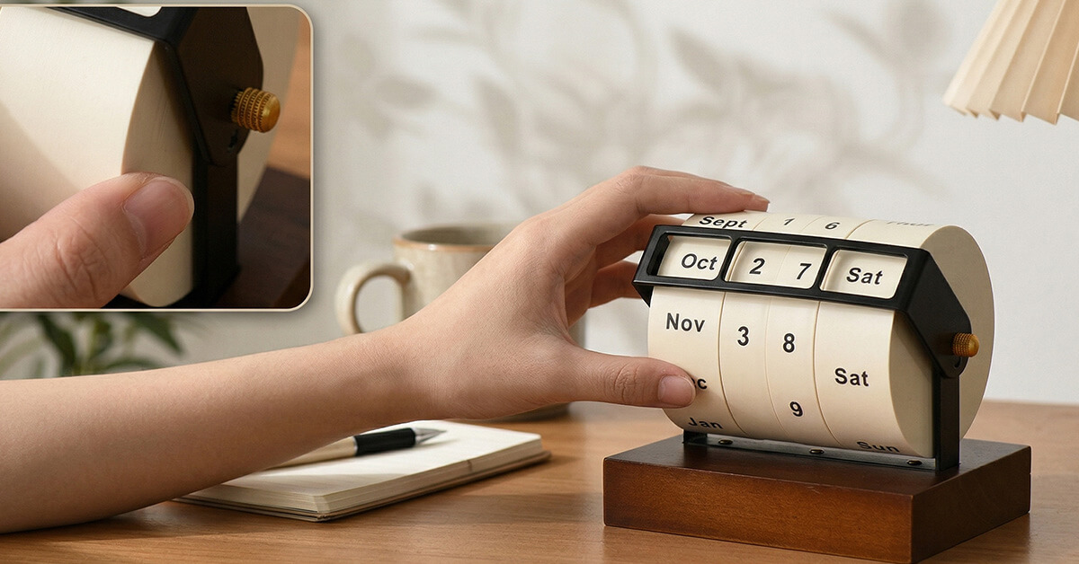 Manually Rotate Cylinders for Satisfying Daily Date-Setting
