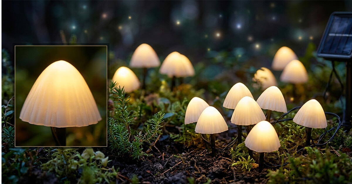 Features Lifelike, Realistic Mushroom LED Lights