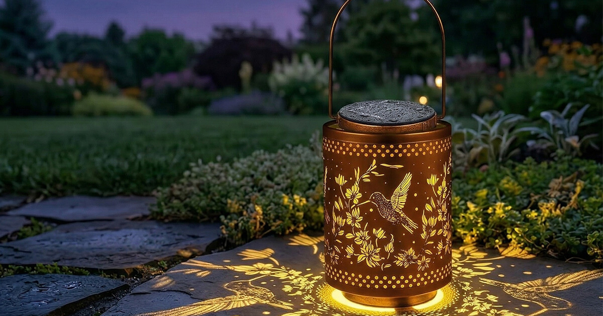 Illuminates Yards with Warm, Golden Hummingbird Glow