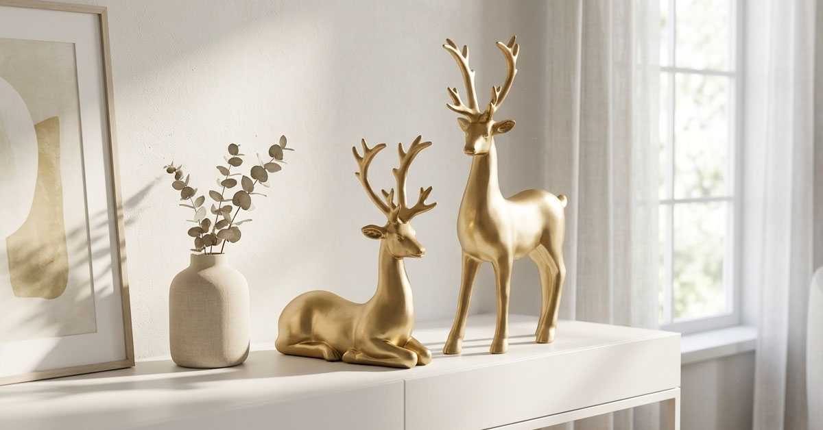 Elegant Gilded Grove Sculptures Elevate Any Space