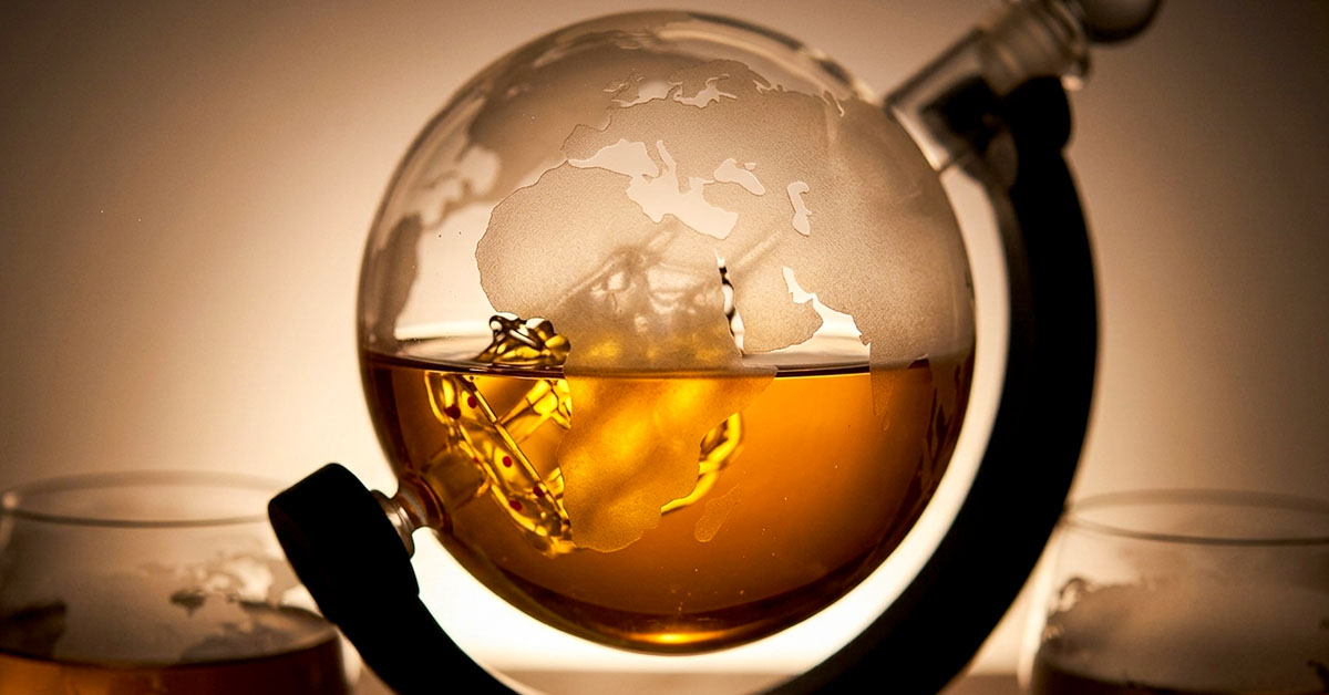Hand-Etched Globe Design Creates Stunning Frosted Effect