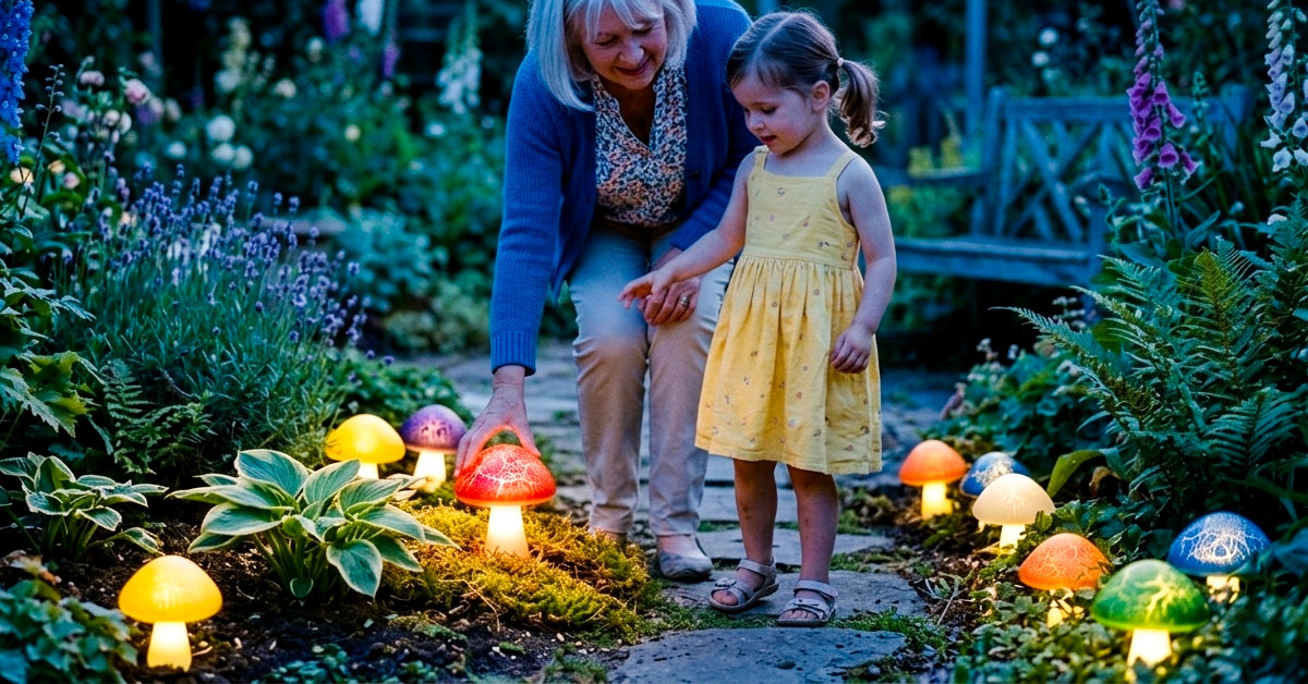 Easily Reposition GlowShroom Anywhere in Your Yard