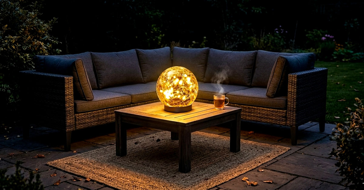20 LEDs deliver brilliantly bright outdoor glow