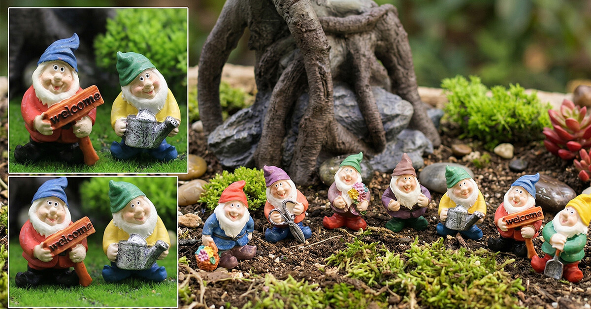 Includes 7 Uniquely Expressive GnomeCrew Mini Figurines