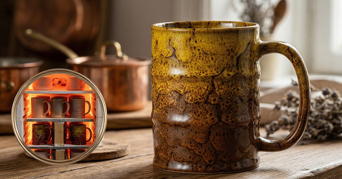 Unique Lava Glaze Finish — No Two Mugs Alike