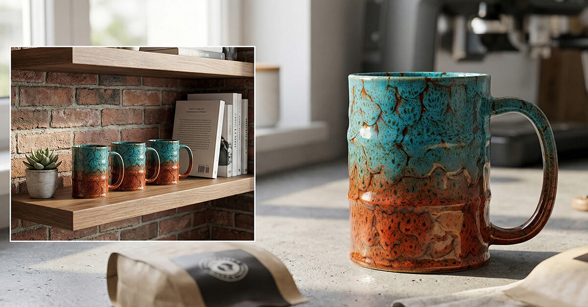 Stylish Lava Glaze Complements Any Home or Office