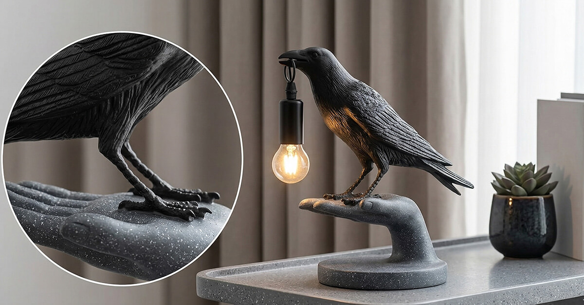 Elegant Raven Silhouette Elevates Your Home Décor Instantly