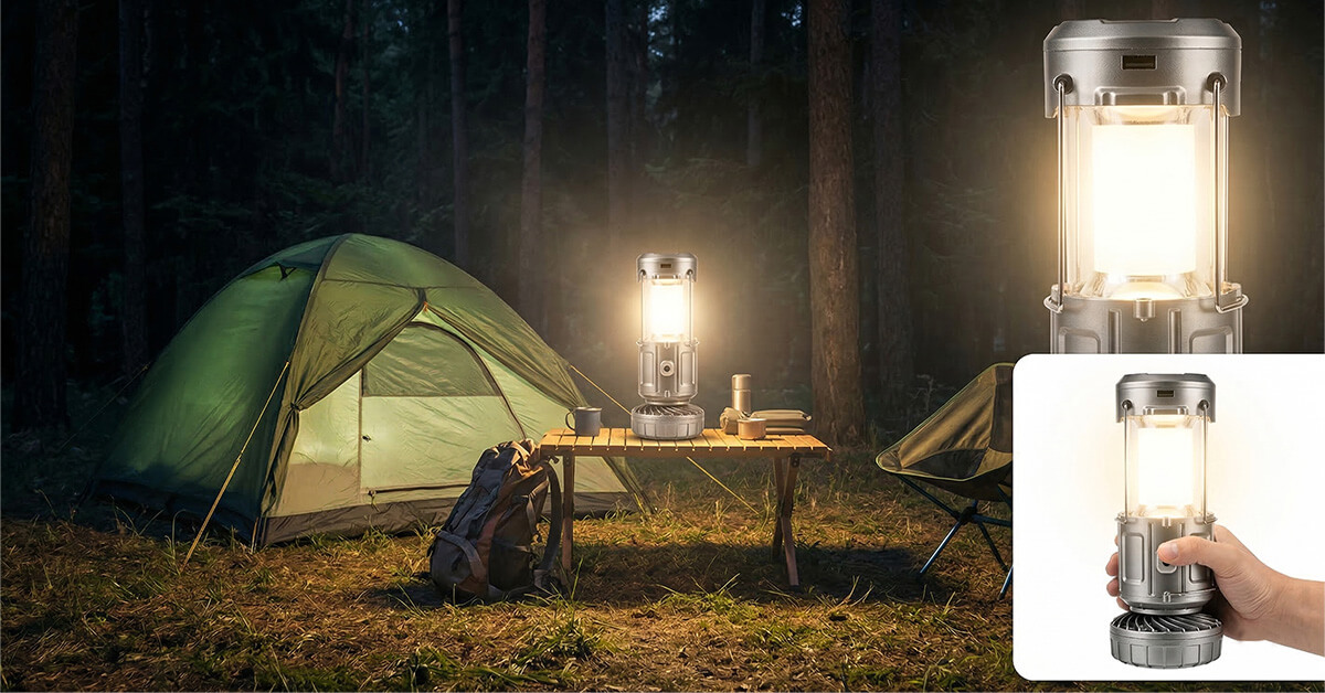 360° Glare-Free Lighting Illuminates Entire Campsites