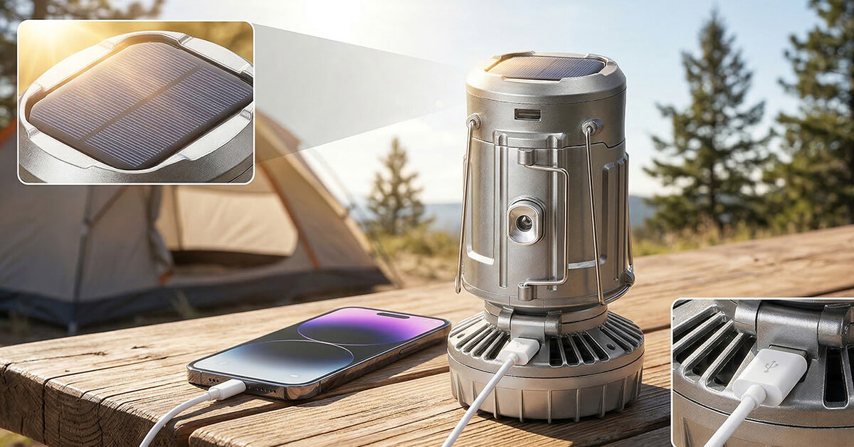 Solar and USB Dual Charging for Endless Power