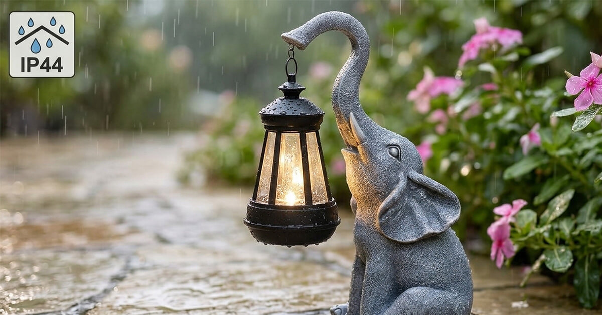 IP44 Waterproof — Handles Any Outdoor Weather