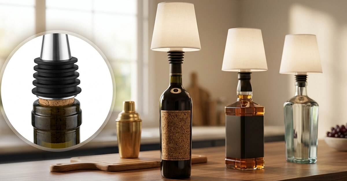 VineLux Fits Wine, Whiskey, Gin Bottles Perfectly