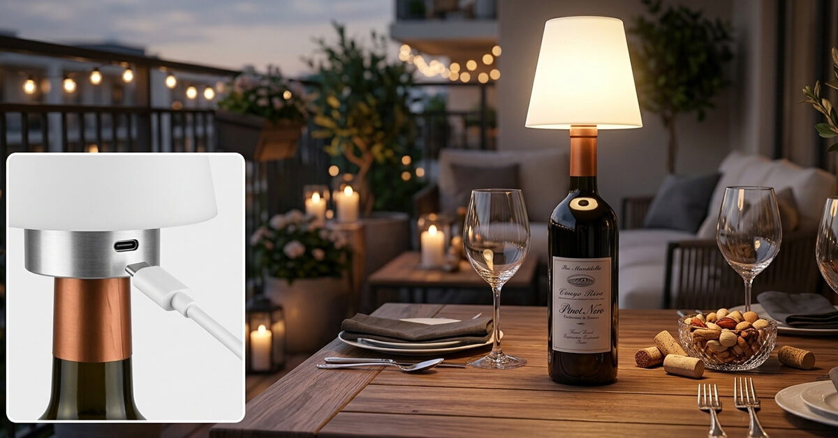 Cordless Design Places Anywhere, No Outlet Needed