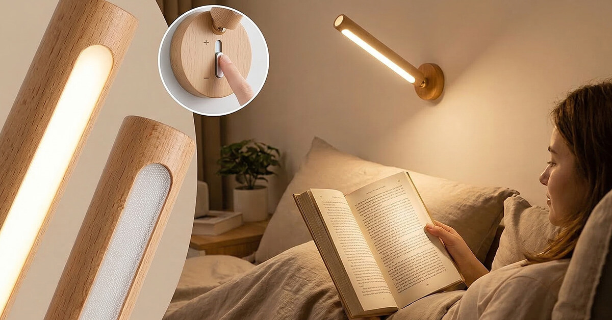 Stepless dimming protects eyes during night reading
