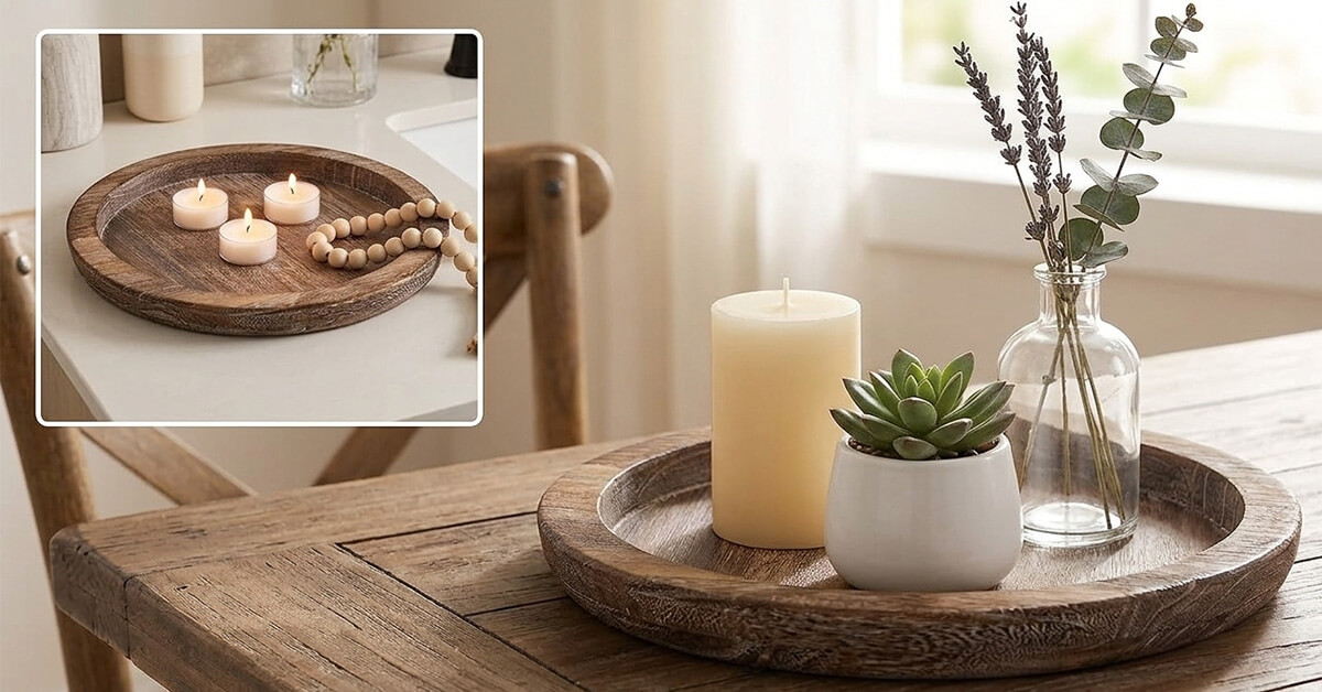 Displays Candles, Succulents, Vases, and More Beautifully