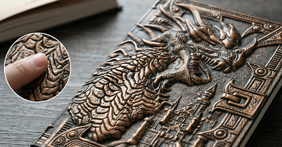 Stunning 3D Bronze Dragon Relief Cover