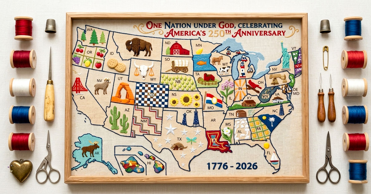 Celebrates America's 250th Anniversary With Every Stitch
