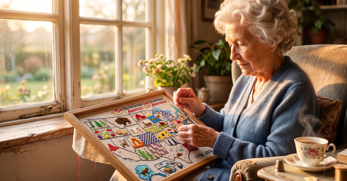 Reduces Stress Through Calming, Rhythmic Needlework