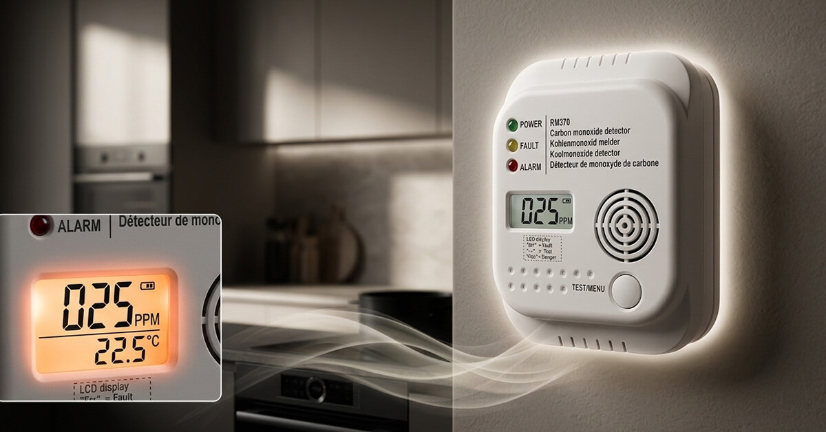 Detects Invisible, Odourless Carbon Monoxide Gas Instantly