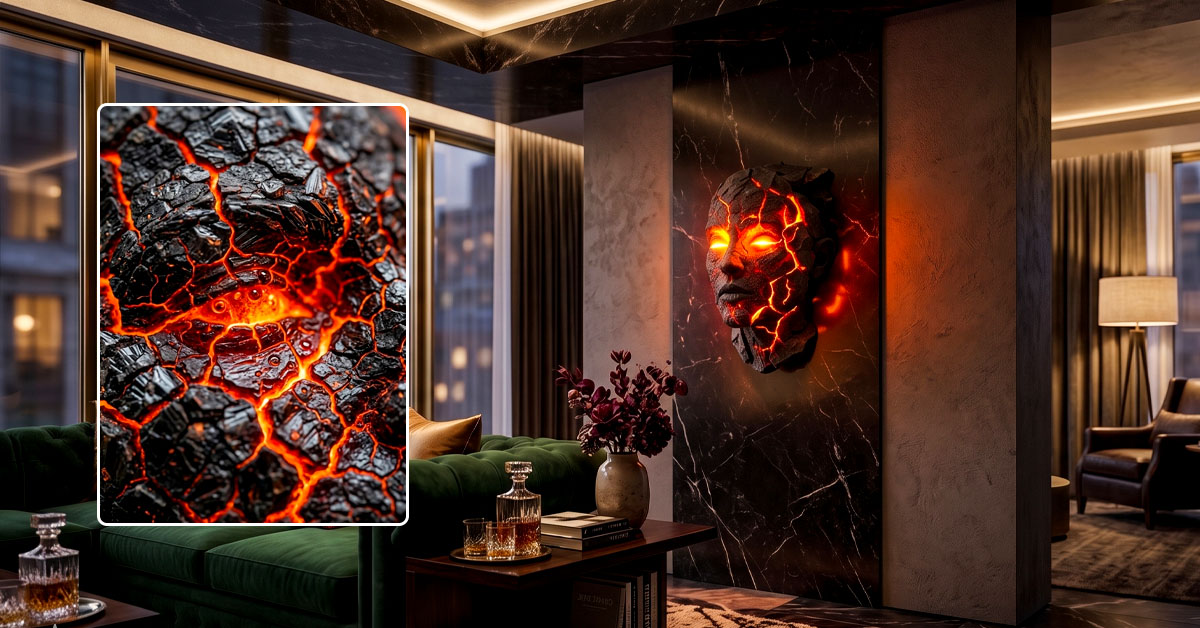 Transforms Walls With Mesmerizing Lava Glow Effect