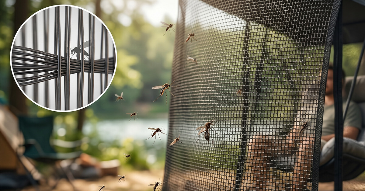 Blocks Mosquitoes with High-Density Fine Mesh