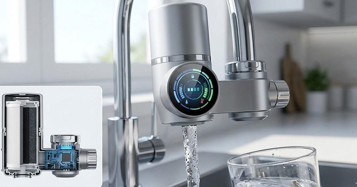 Displays Real-Time Temperature and Filter Life Instantly