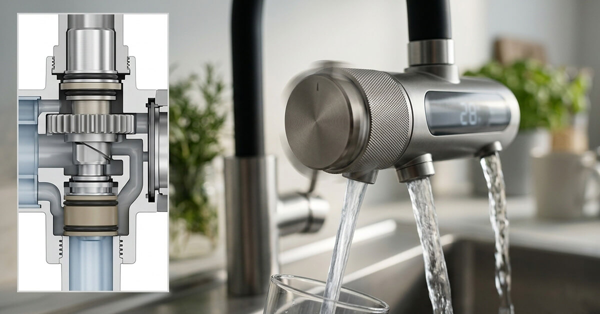 One-Twist Switch Between Filtered and Tap Water
