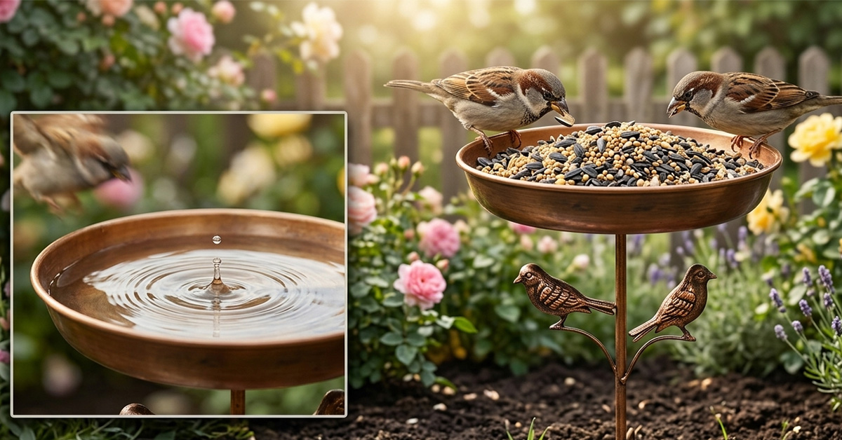 Use as Bath, Feeder, or Garden Decor
