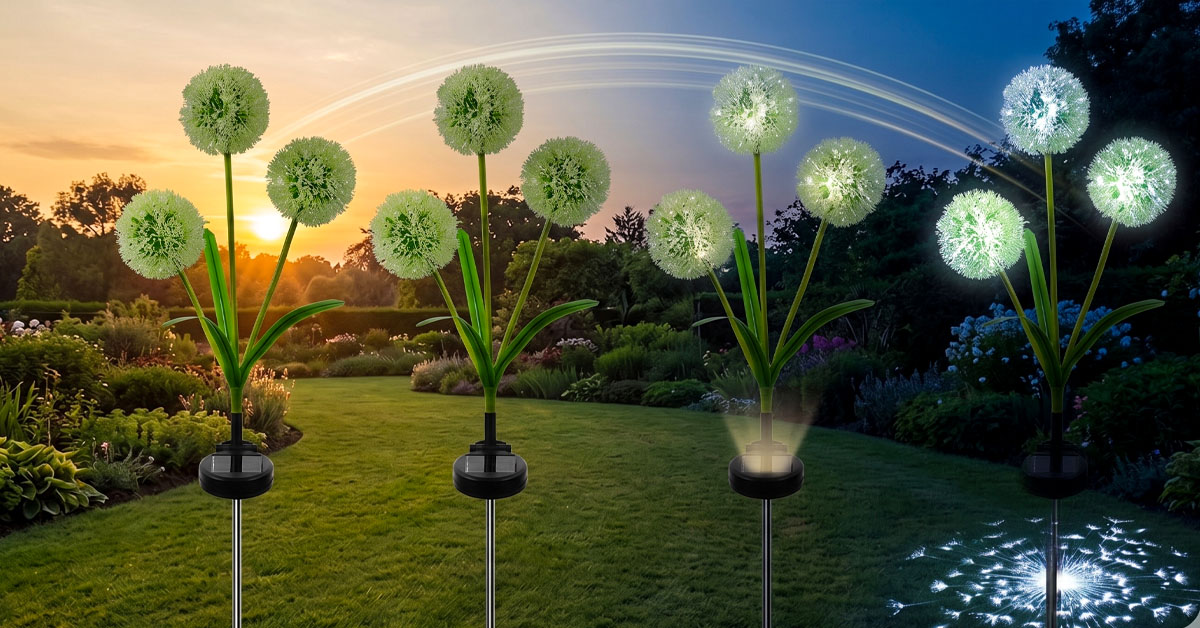 Illuminates Automatically At Dusk — No Wiring Needed
