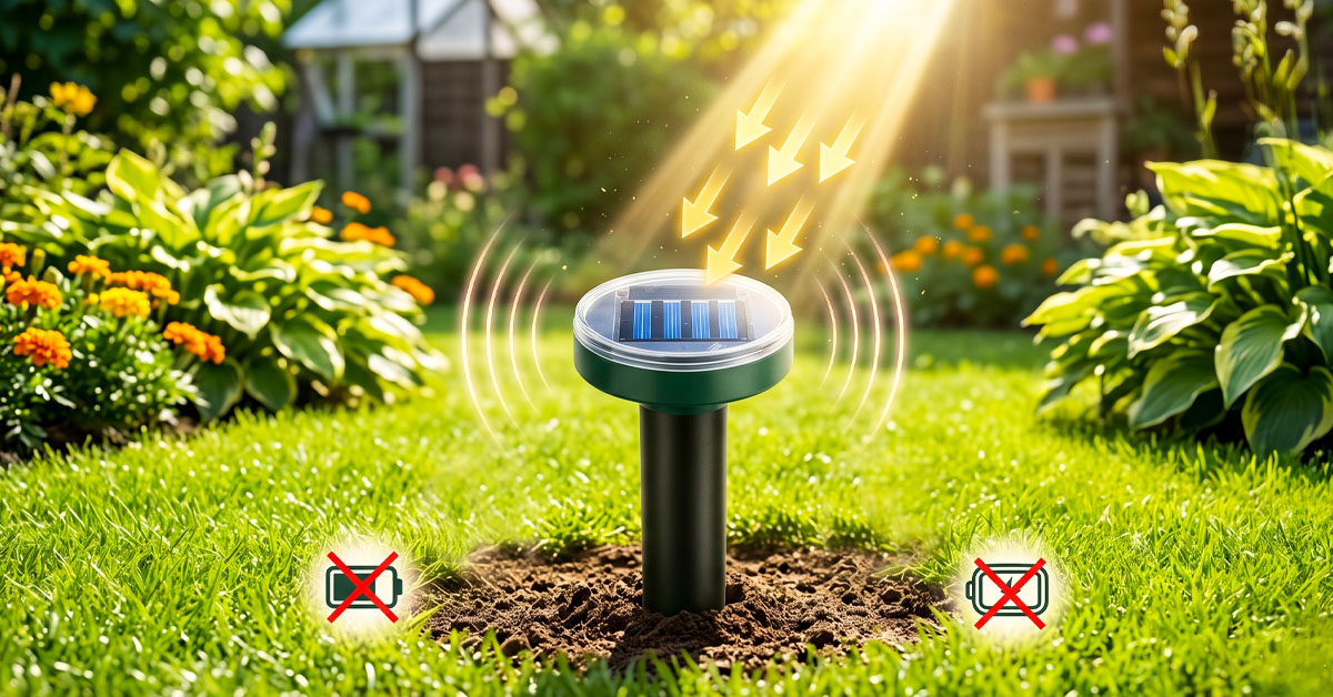 Solar-Powered — Zero Batteries Or Wiring Needed