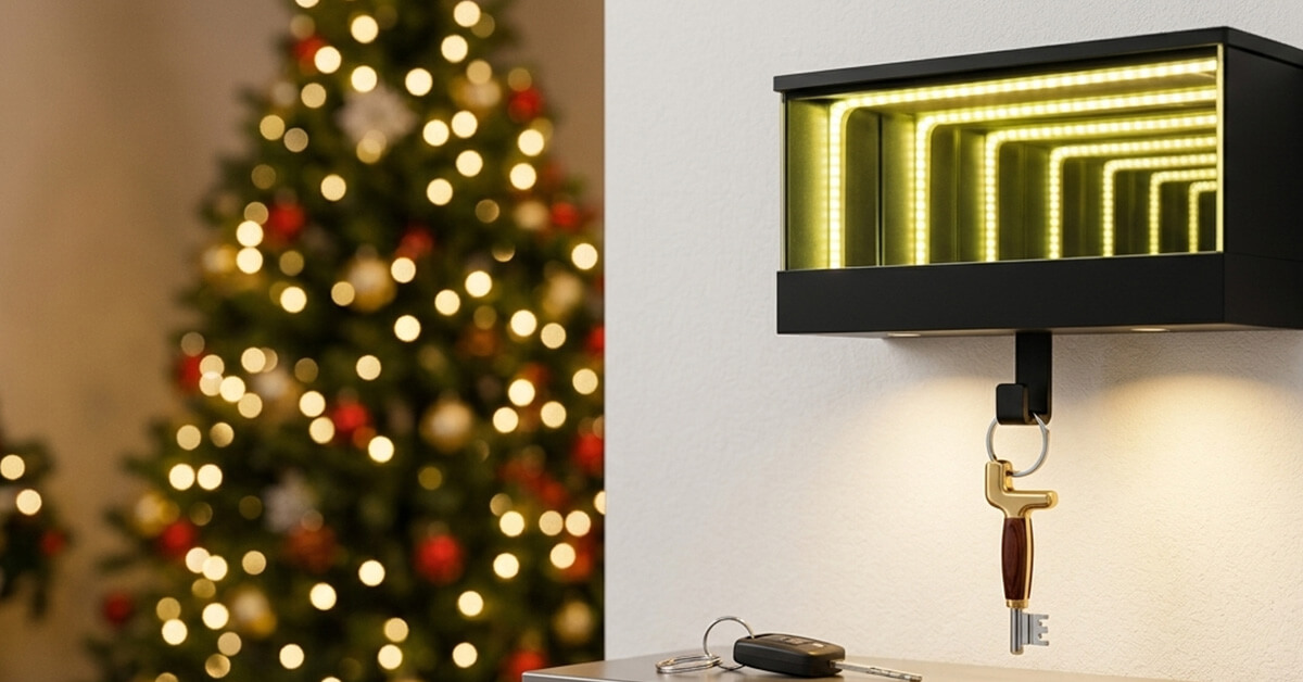 Glowing LED Light Illuminates Keys In Low Light