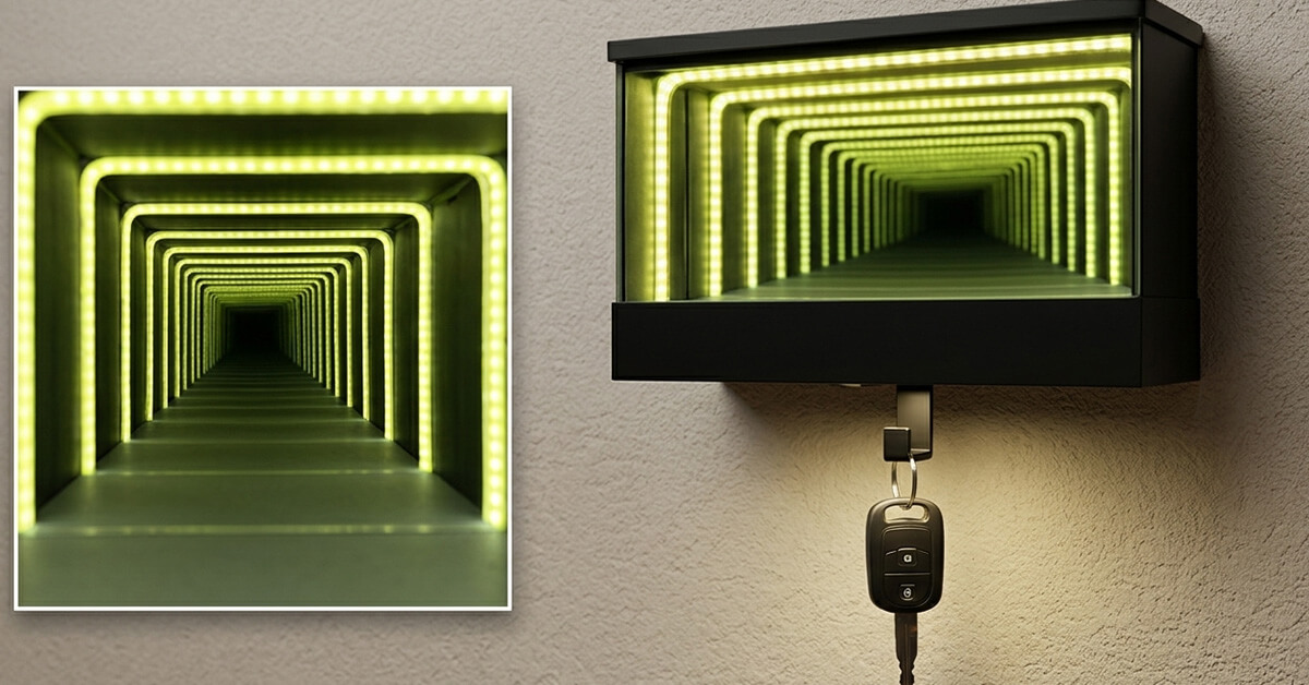 Mirror Depth Illusion Creates Stunning Visual Effect