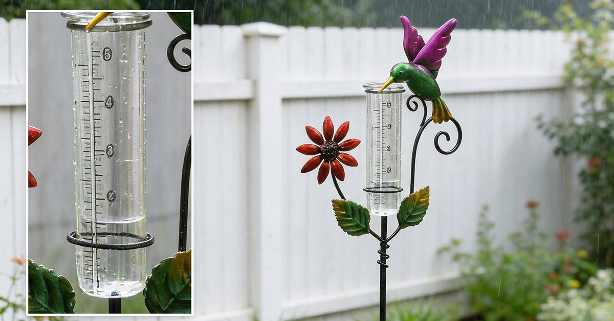 Track Rainfall Easily with Clear, Readable Gauge